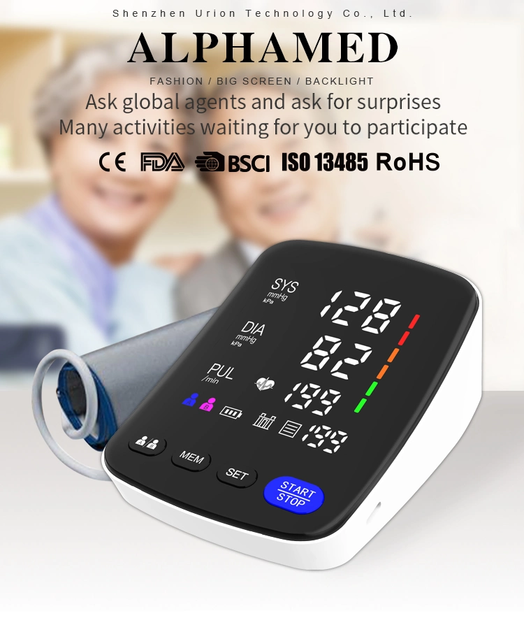 CE FDA Approved Factory Price Home Sphygmomanometer Digital Large Screen Bp Monitor Medical Electronic Automatic Bluetooth Upper Arm Blood Pressure Monitor